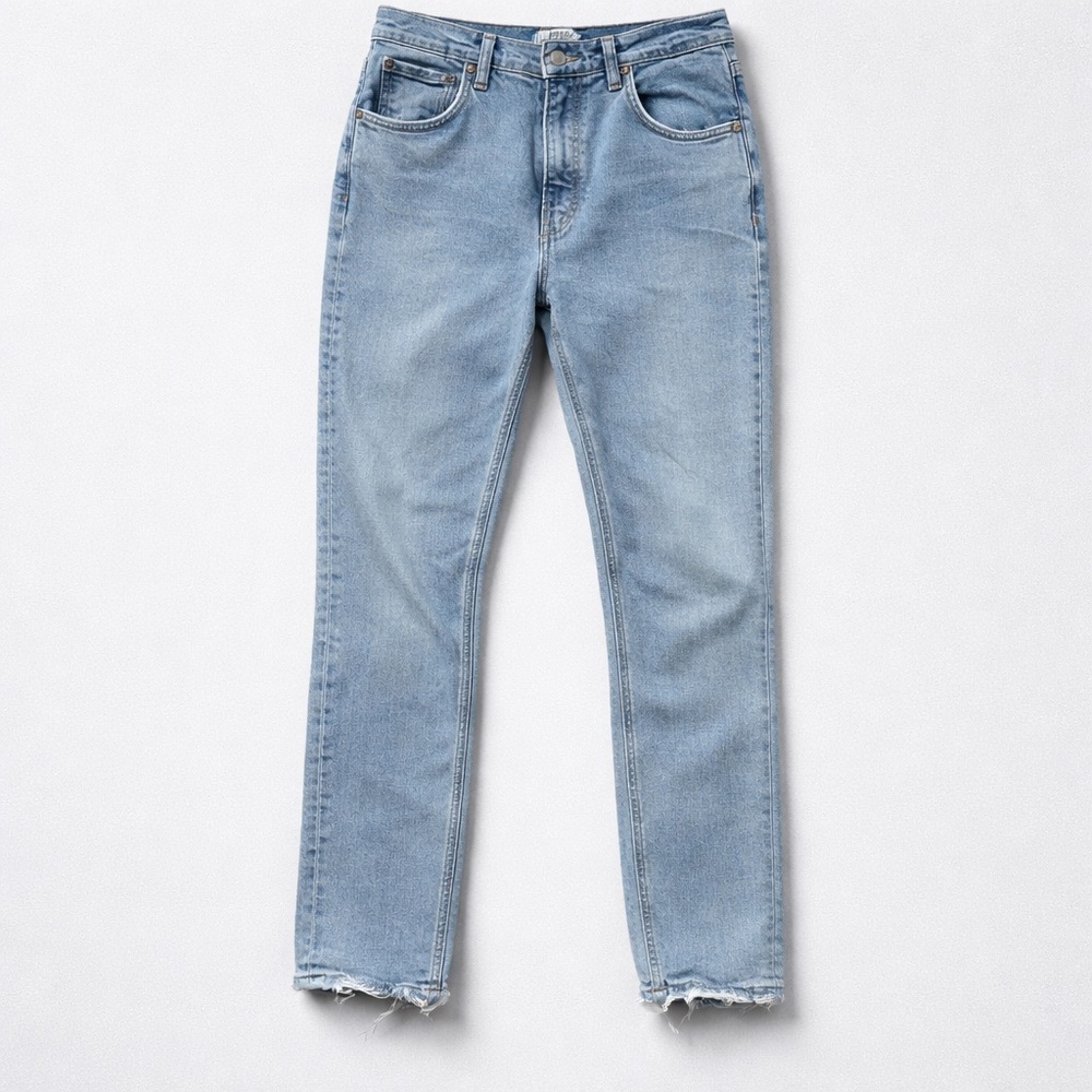 Agolde Women's Faded Blue Straight Leg Jeans 27